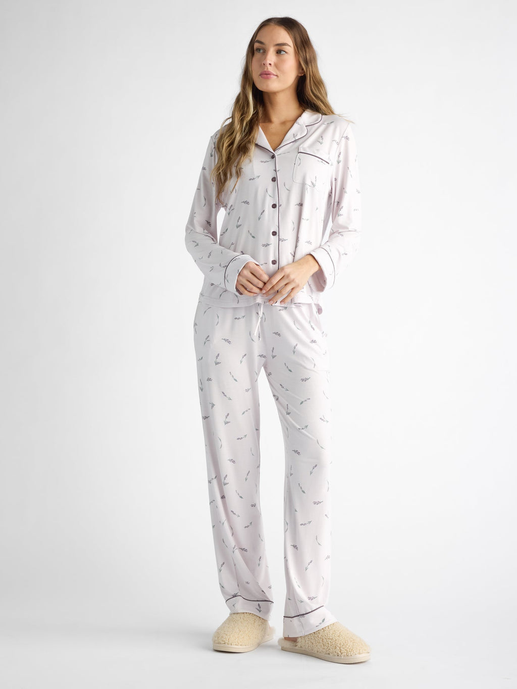 Women's Bamboo Stretch-Knit Long Sleeve Pajama Top