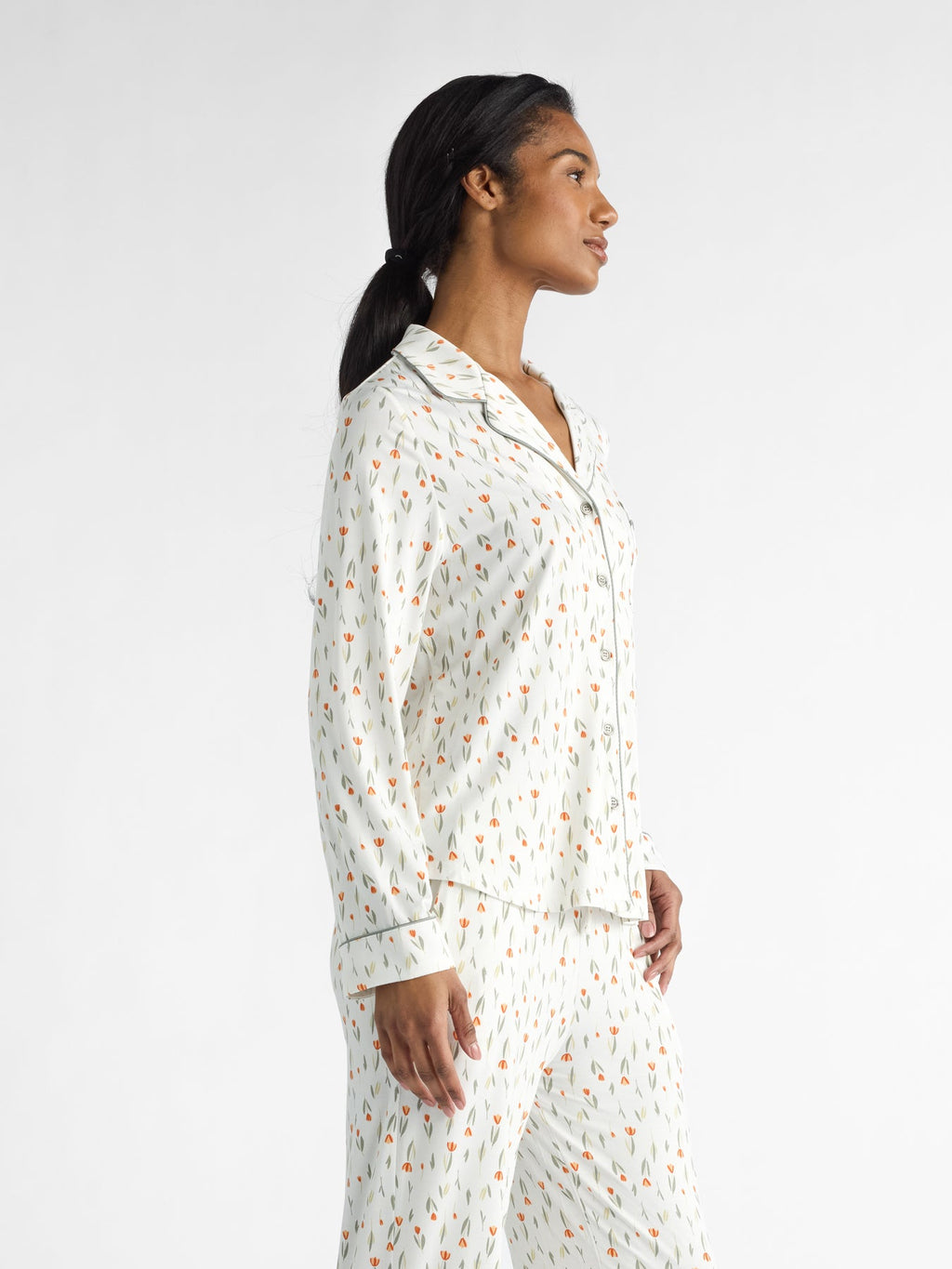 Women's Bamboo Stretch-Knit Long Sleeve Pajama Top