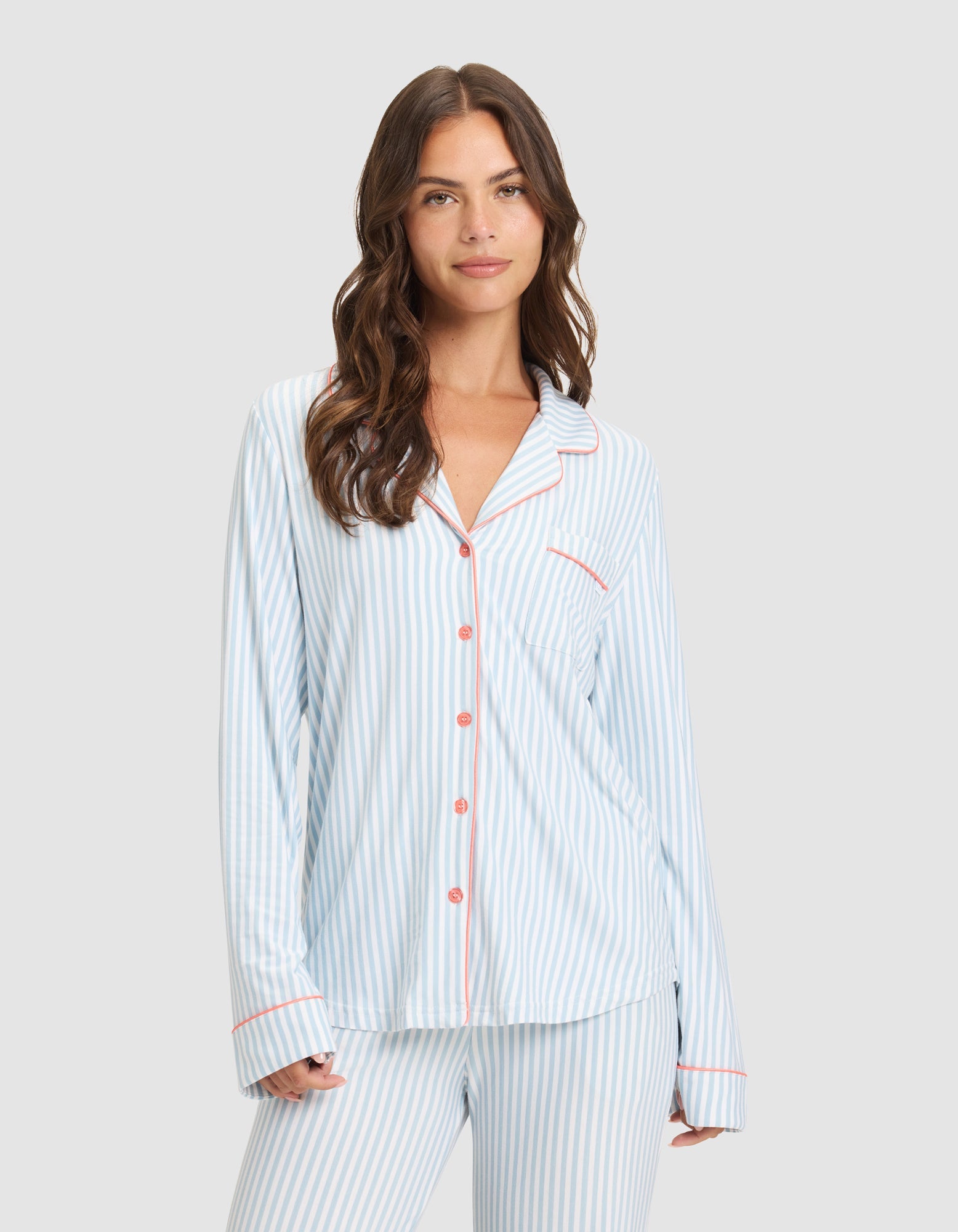 Women's Bamboo Stretch-Knit Long Sleeve Pajama Top