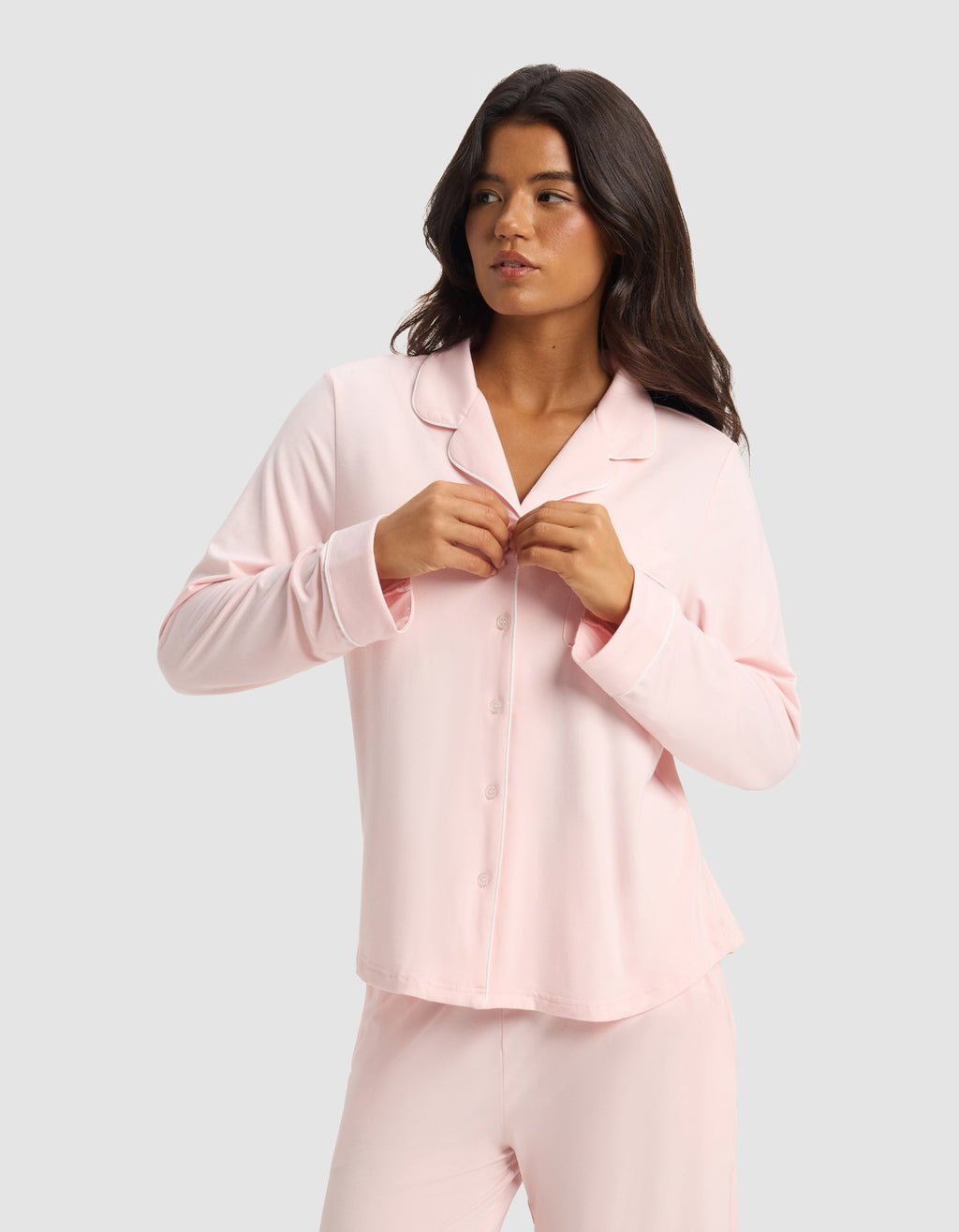 Women's Bamboo Stretch-Knit Long Sleeve Pajama Set