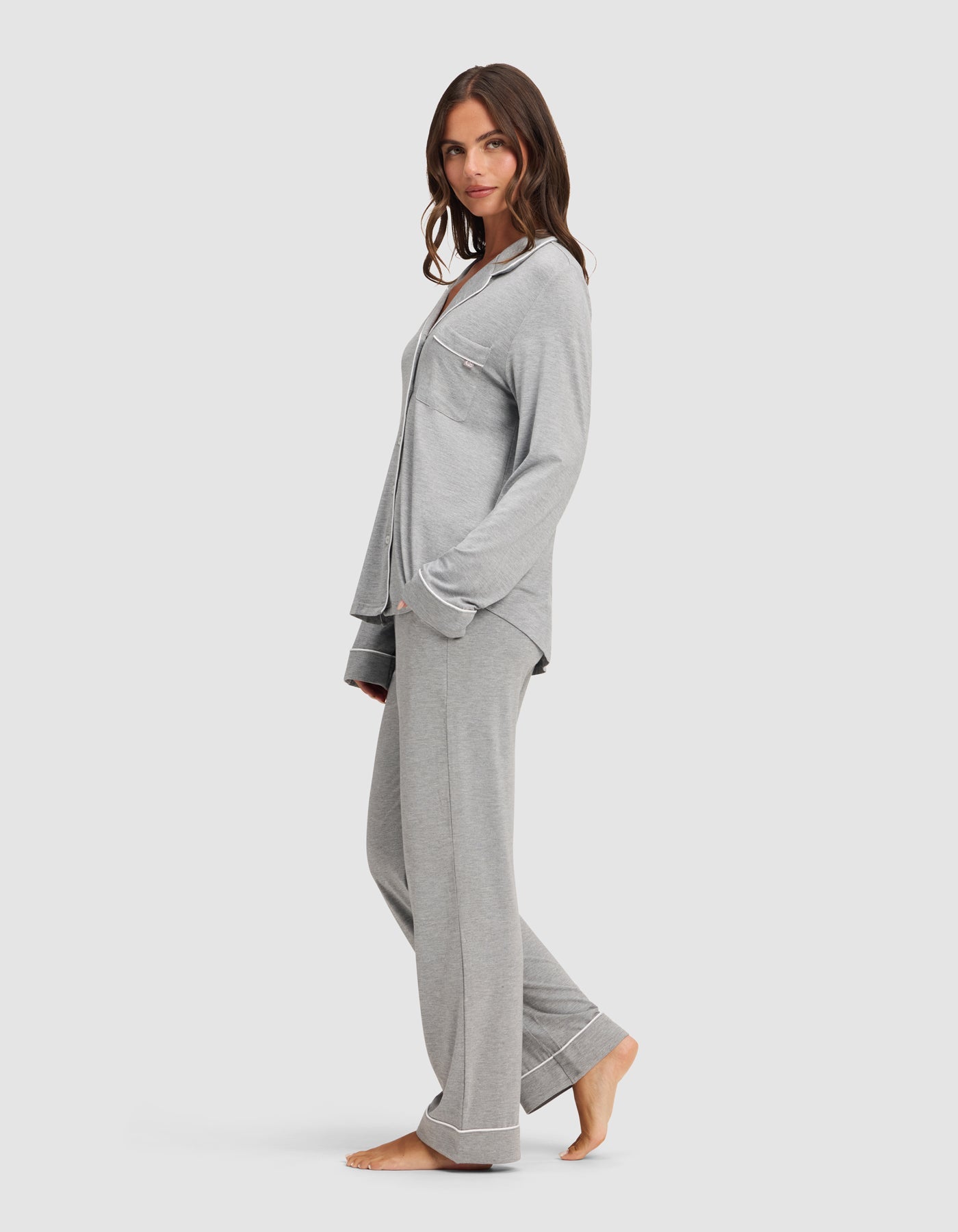 Women's Bamboo Stretch-Knit Long Sleeve Pajama Set TALL