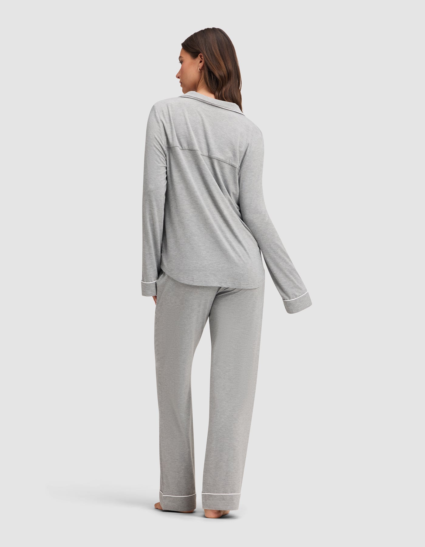 Women's Bamboo Stretch-Knit Long Sleeve Pajama Set