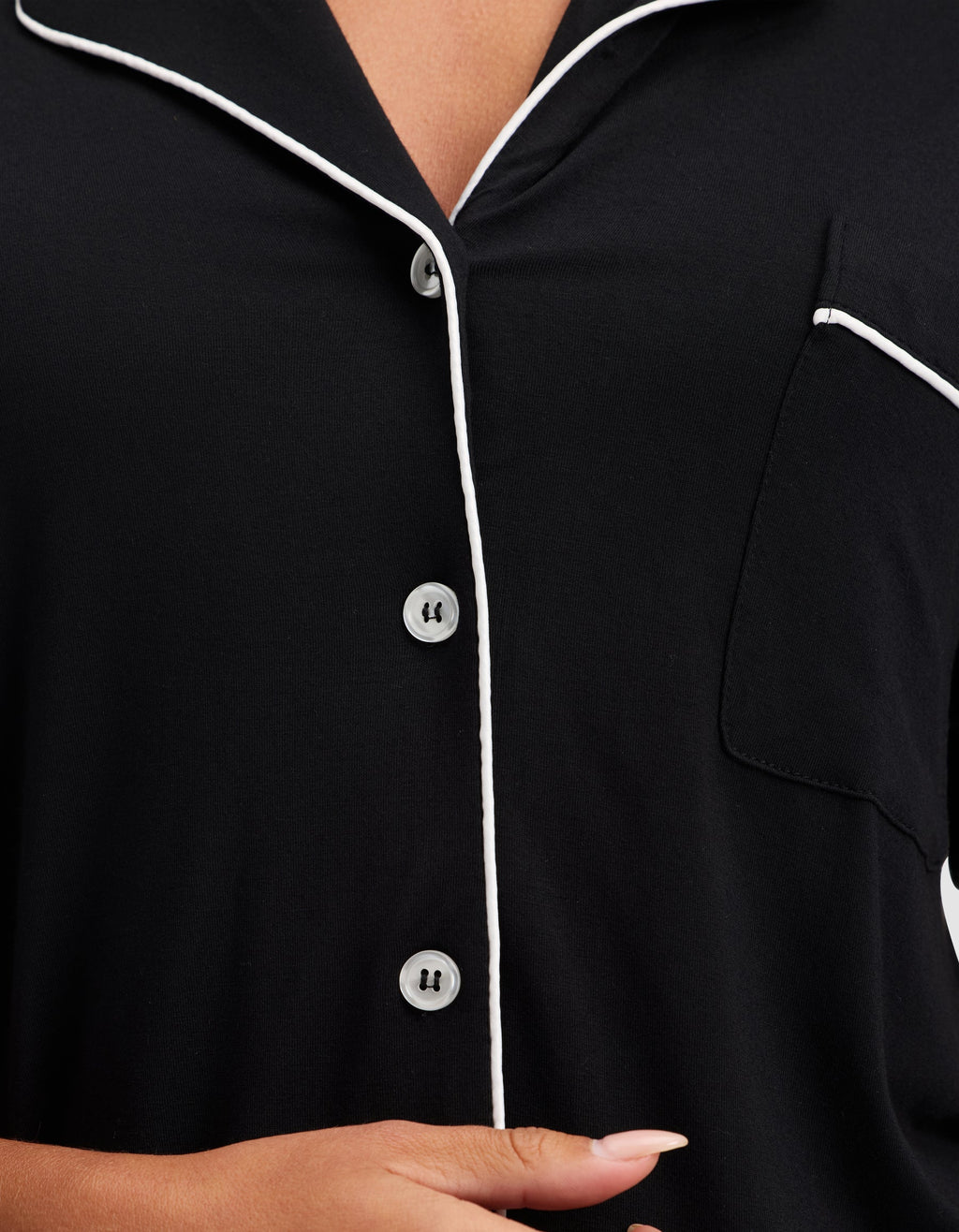 Women's Bamboo Stretch-Knit Short Sleeve Pajama Top