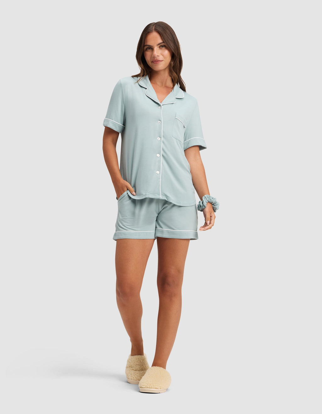 Women's Bamboo Stretch-Knit Short Sleeve Pajama Top