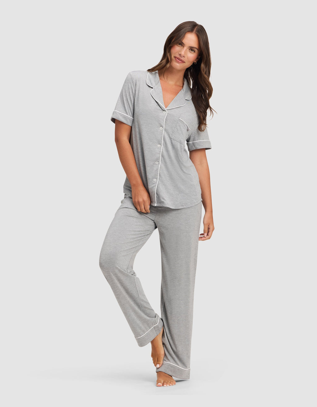 Women's Bamboo Stretch-Knit Short Sleeve Pajama Top