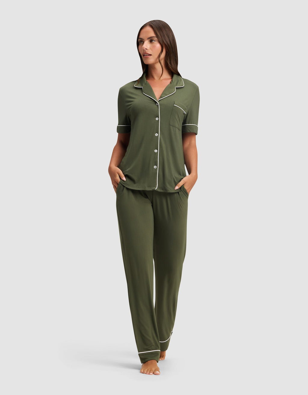 Women's Bamboo Stretch-Knit Short Sleeve Pajama Top